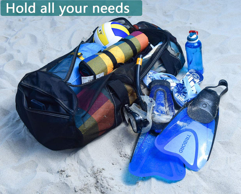 [Australia - AusPower] - XXL Mesh Dive Bag for Scuba or Snorkeling - Diving Snorkel Gear Bags - Extra Large Beach Bags and Totes with Zipper and Pockets - Oversized Beach Duffle Bag Ideal for Your Pool Trip 