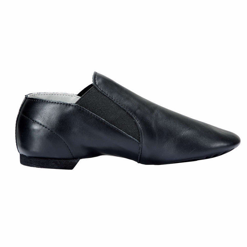 [Australia - AusPower] - Dynadans Jazz Shoe Leather Slip On with Elastics (Big Kid/Little Kid/Toddler) 7 Toddler Black 
