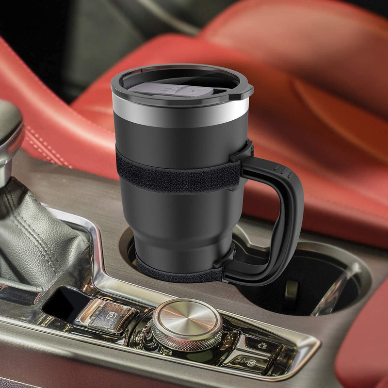 [Australia - AusPower] - Yoelike - 5 Colors - New Upgrade Anti-Slip Adjustable Tumbler Handle Fit for 20 Oz to 40 Oz of YETI, RTIC, Ozark Trail, Travel Mug, SIC, Rambler, Travel Cup and All Brands Tumbler Cup Black 