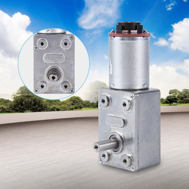 [Australia - AusPower] - DC Worm Gear Motor 12V High Torque Reduction Gear Box with Encoder Srong Self-Locking 6mm Output Shaft(30RPM) 