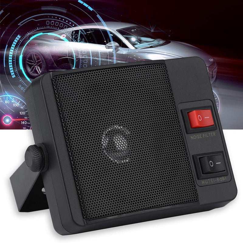 [Australia - AusPower] - Mini Walkie Talkie External Speaker for YAESU Two Way Radio Car Mobile Radio ABS CB Radios External Speaker TS-750 Built-in Noise Filter Switch 