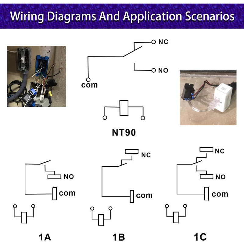 [Australia - AusPower] - Tnisesm Miniature Power Relay DC 12V Coil, 30A SPDT (1NO 1NC) 120VAC NT90-DC12V DC12V 1PCS 