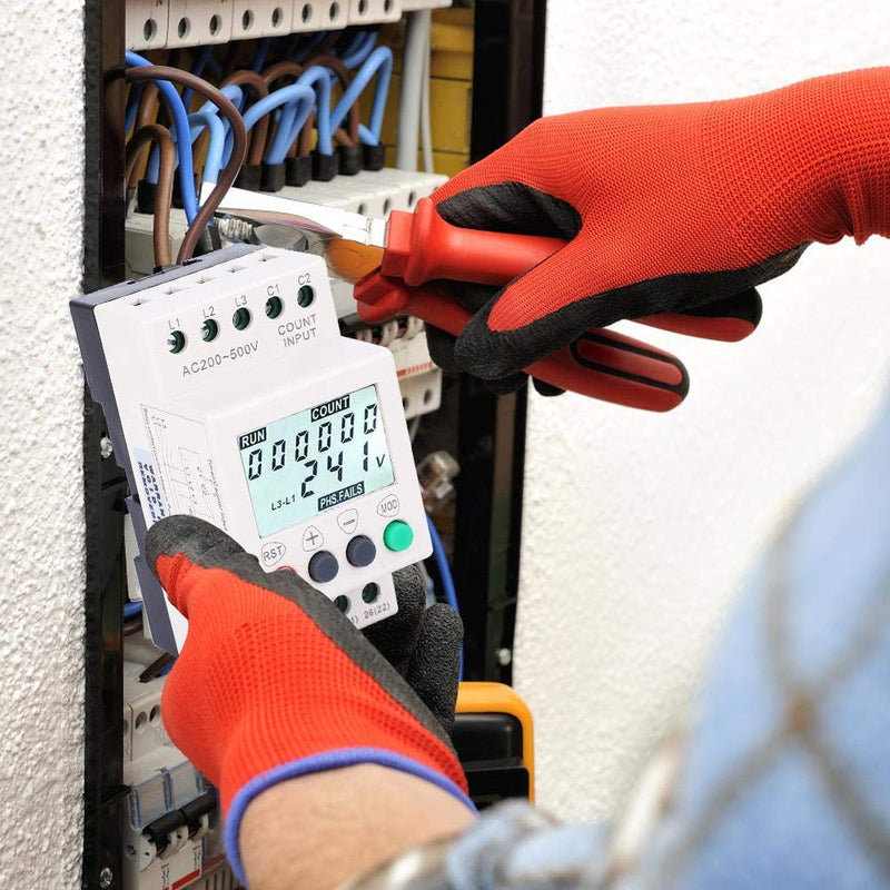 [Australia - AusPower] - YWBL-WH RD6-W LCD Display Under Over Voltage Phase Sequence Protector 3 Phase Voltage Monitor Relay 208-480VAC 