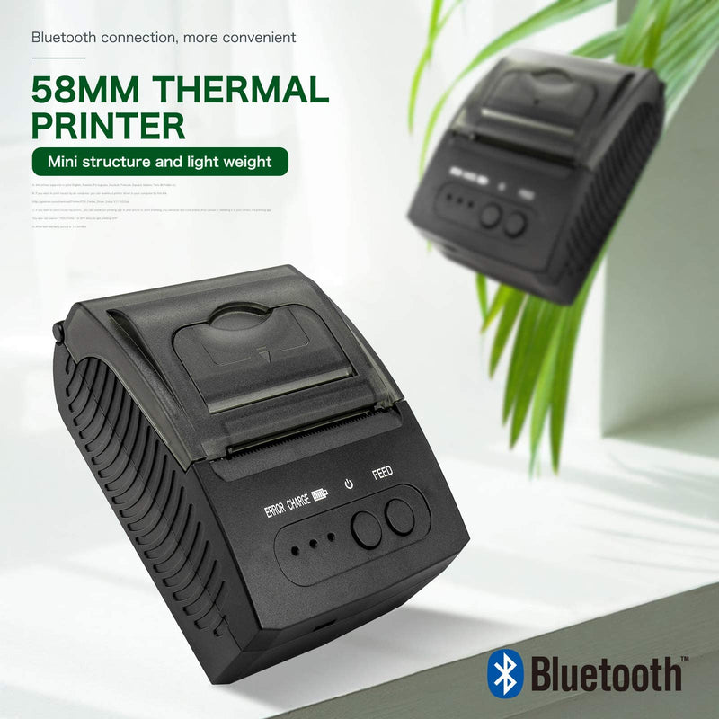 [Australia - AusPower] - NETUM Bluetooth Receipt Printer, Portable 58mm Mini Thermal Pos Printer, Compatible with Android/Windows 