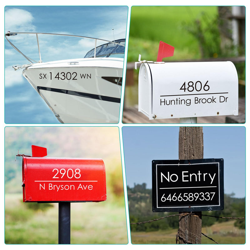 [Australia - AusPower] - Mailbox Numbers and Letter Stickers for Outside, Self Adhesive Letters Alphabet Vinyl Decal for Mailbox, Personalized Reflective House Address Stickers, Number Stickers for House Apartment Office Standard Mailbox White 