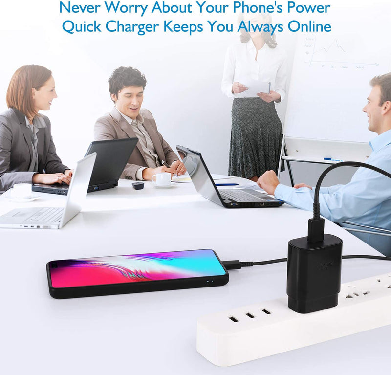[Australia - AusPower] - Fast Charger Type C, 25W Super Fast USB C Wall Charger for Samsung Galaxy S22/S22 Ultra/S22+/S21/S21 Ultra/S21+/S20/S20 Ultra/S20 FE 5G/Note 20/Note 10/Note 10 Plus with 5FT C Type Charging Cable 