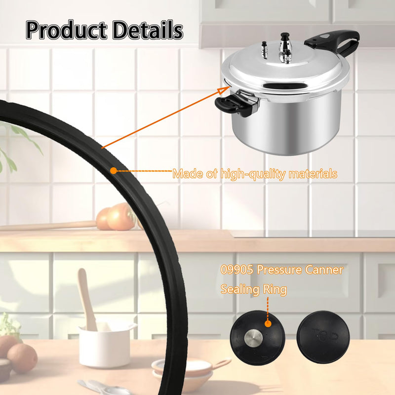 [Australia - AusPower] - 09905 Pressure Canner Sealing Ring 1 Packï¼ŒReplacement Gasket for Pressure Cooker Overpressure Plug Pack Fits Presto Pressure Canner Models: 01710, 01740, 01750, 01770, 01780 