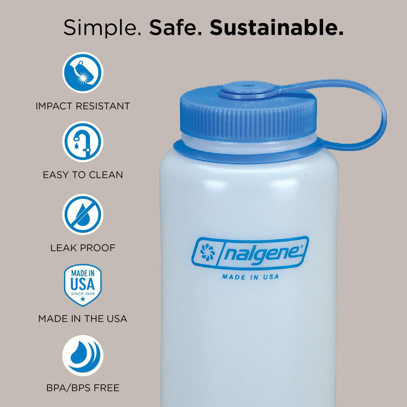 [Australia - AusPower] - Nalgene Tritan Wide Mouth BPA-Free Water Bottle (48oz) Blue 