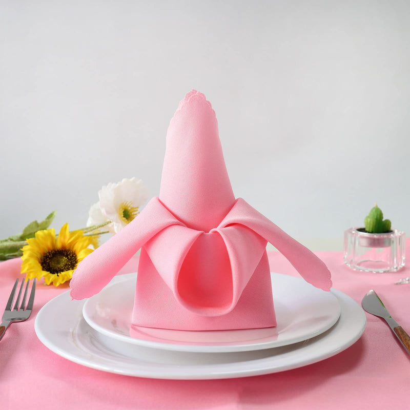 [Australia - AusPower] - Getfitsoo Cloth Napkins Set of 12, Pink Cloth Napkins Washable Reusable, Perfect as Valentine's Day Weeding Thanksgiving Cloth Napkins/Holiday Cloth Napkins for Dinner Table Decor (Pink) 12pack 