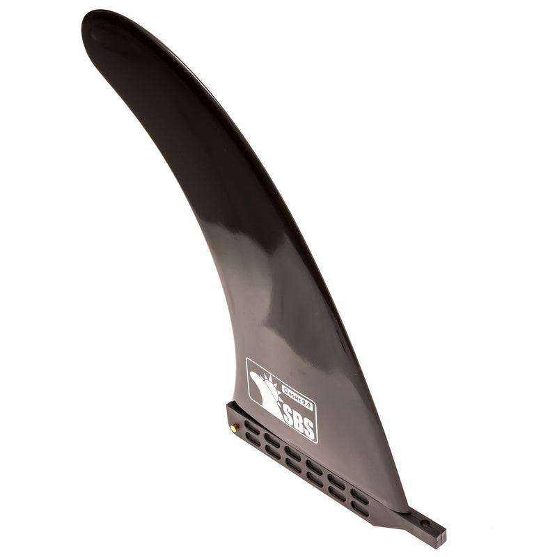 [Australia - AusPower] - Santa Barbara Surfing SBS - 9" Longboard & SUP Single Fin - Center Fin for Surfboards & Paddleboards Black 