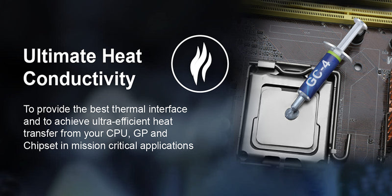 [Australia - AusPower] - Gelid Solutions GC-4-3.5g Thermal Compound for Heat Sinks | Maximum Thermal Conductivity | Easy to use | Non-Corrosive 3.5g 