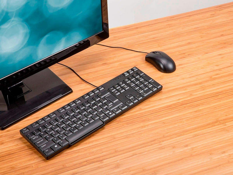 [Australia - AusPower] - Monoprice Essential USB Keyboard - Black, Comfortable Key Action, Ideal Key Layout, Simple Wired Operation, Functional Form Factor 