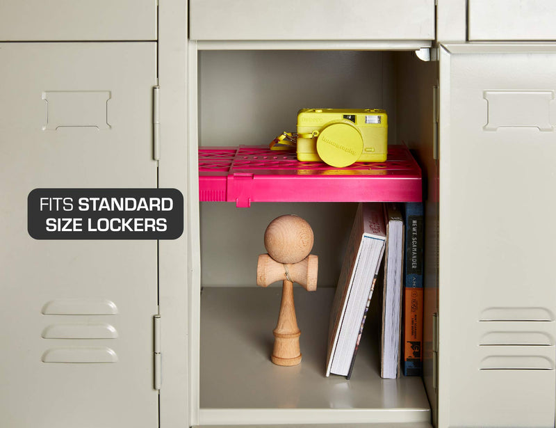 [Australia - AusPower] - LockerMate Adjust-A-Shelf Locker Shelf, Easy to Use, Extends to Fit Your Locker, Pink 