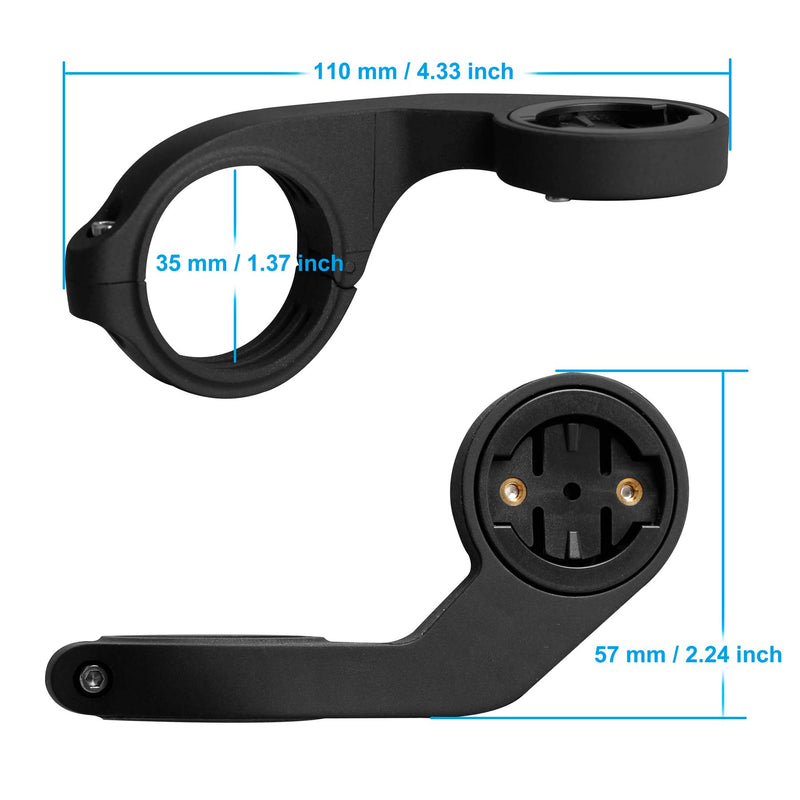 [Australia - AusPower] - FCHO Out-Front Bike Mount Bicycle Extended Mount with Carbon Finish Compatible with Garmin Edge 200, 500, 510, 520, 800, 810, 530, 830 and Other Garmin Models 