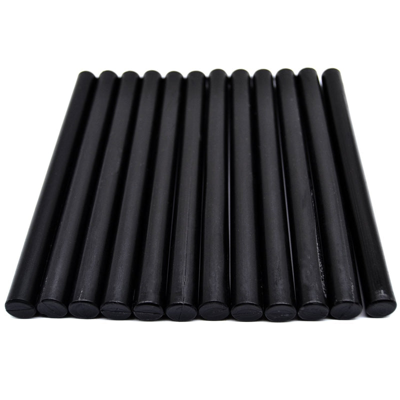 [Australia - AusPower] - Black Sealing Wax Sticks for Glue Gun - 5.4"(L) - 12 Sticks 10mm(D) Black 