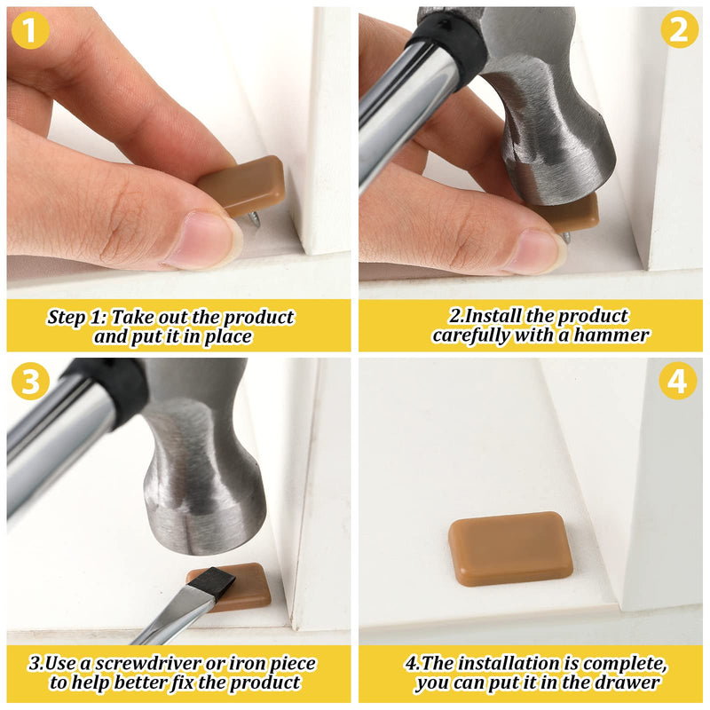 [Australia - AusPower] - Tack-In Drawer Glides Drawer Tack Glide for Repairing Dressers, Making All the Drawers Slide Smoothly and Evenly (30 Pieces) 30 