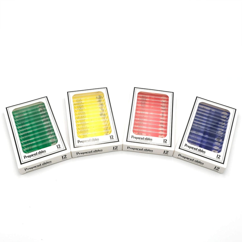 [Australia - AusPower] - QIXINSTAR 48pcs Prepared Plastic Microscope Slides Biological Specimen with 4 Boxes for Children Student Enlighten Education 