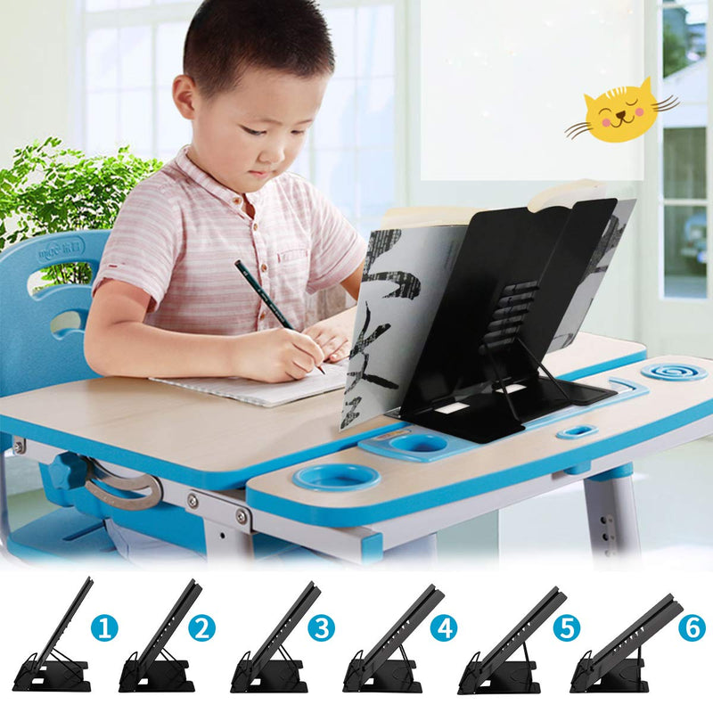 [Australia - AusPower] - Citmage Desk Book Stand Document Holder Heavy Duty Metal Reading Stand with Book Magazine Menu iPad Music Score Speech Draft with 5 Adjustable Positions(Black) Black 