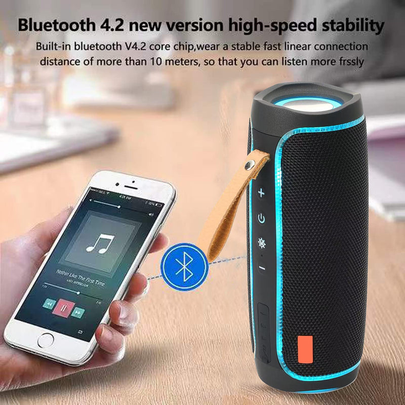 [Australia - AusPower] - Bluetooth Portable Speaker, Wireless Bluetooth Speakers V5.1USB Card, Micro SD Card and FM Radio, Wireless Speakers with Bluetooth for Outdoor, Indoor, Travel, Beach, Camping 