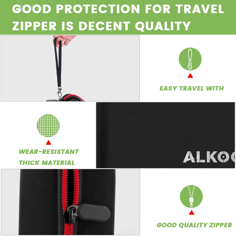 [Australia - AusPower] - ALKOO Dart Case Holds 12 Steel Tip and Soft Tip Darts with Extra Space to Keep Flights in Shape, and Numerous Pockets Holder for Storage Tips, Shafts and Flights- Black 