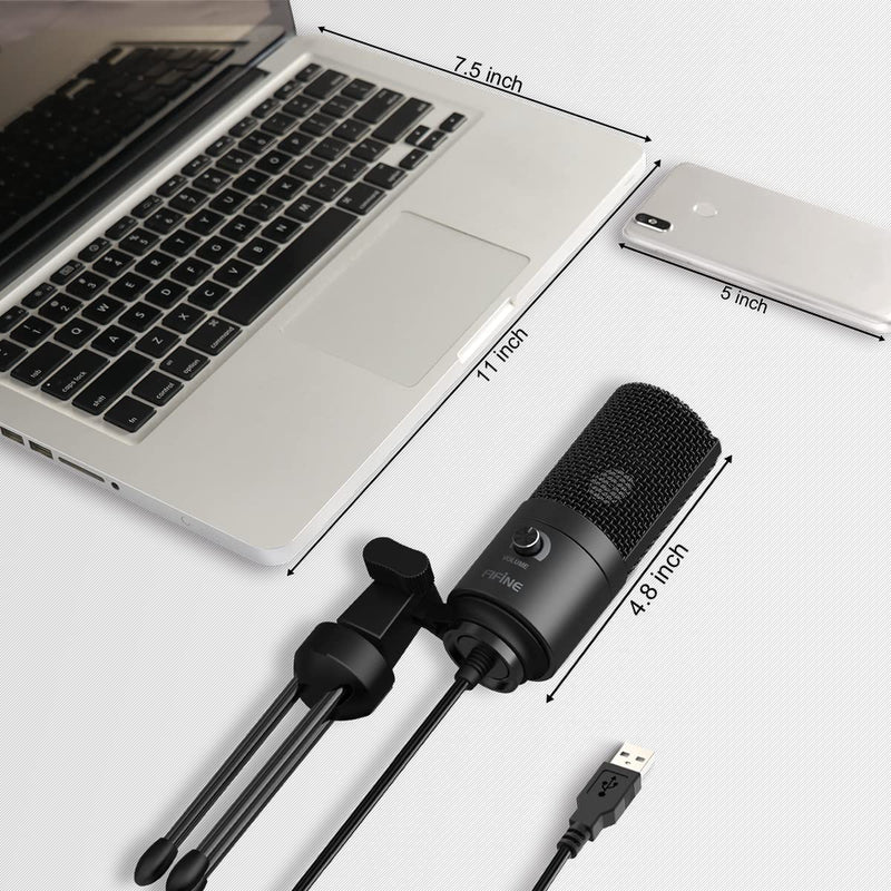 [Australia - AusPower] - USB Microphone,FIFINE Metal Condenser Recording Microphone for Laptop MAC or Windows Cardioid Studio Recording Vocals, Voice Overs,Streaming Broadcast and YouTube Videos-K669B Black 