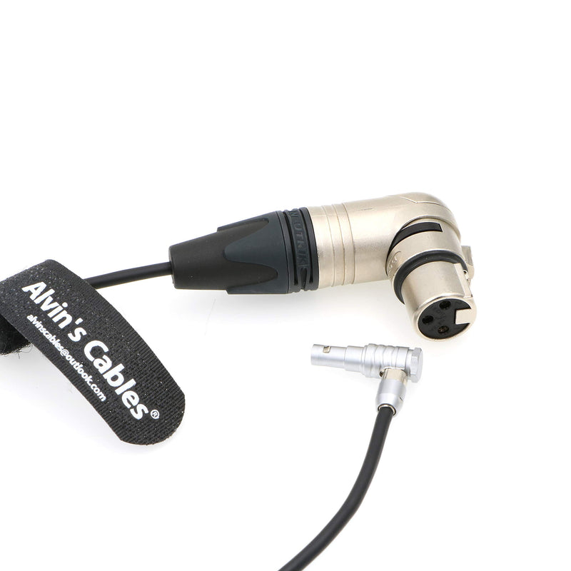 [Australia - AusPower] - Alvin's Cables 5 Pin 00 Right Angle Male to XLR 3 Pin 90 Degree Female Audio Cable for Z CAM E2 Camera 