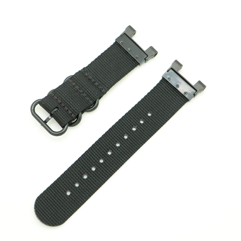 [Australia - AusPower] - Demupai Replacement Wrist Band Nylon Strap Compatible with for Huami Amazfit T-Rex A1918 Smartwatch (Black) Black 