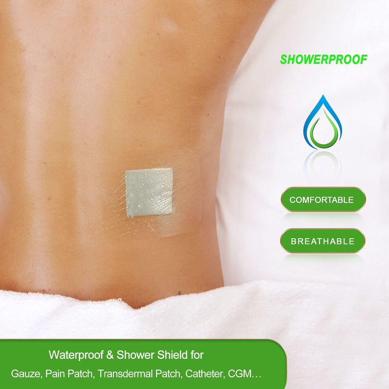 [Australia - AusPower] - Transparent Film Dressing, Waterproof Wound Cover Bandage 4''x4.75'', 50 Packs, Post Surgical Shower or IV Shield, Tattoo Aftercare Bandage, Adhesive Patch by NeuHeils 