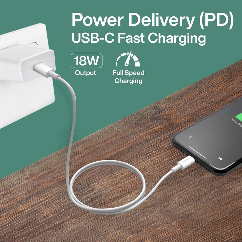 [Australia - AusPower] - Boxgear 10ft USB C Charger - 18W PD Fast Wall Charger for ipad Pro/Note 10/ 10+/ Galaxy S20/ Google Pixel 4/ 4LX/ LG V60 - PD Fast Charging 10 Ft Braided Cord - Phone Charger for Apple Devices 