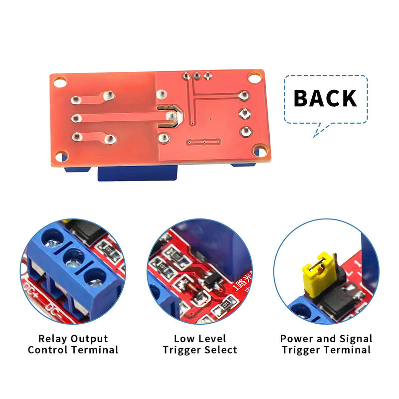 [Australia - AusPower] - DaFuRui 8Pcs 1 Channel 5v Relay Module Board Shield with Optocoupler Support High/Low Level Trigger Compatible Relay for Arduino 