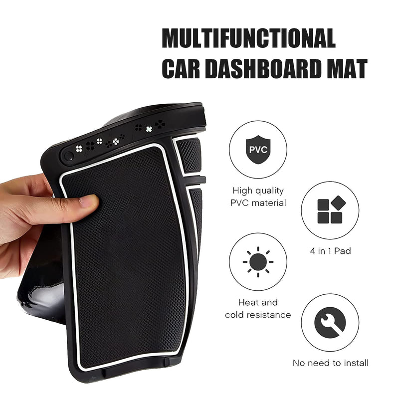 [Australia - AusPower] - CHAOMIC Non-Slip Phone Pad for 4-in-1 Car, Non Slip Phone Pad for Car, Universal 360 Degrees Rotating Car Phone Holder, with Temporary Car Parking Card Number Plate and Aromatherapy White(luminous) 