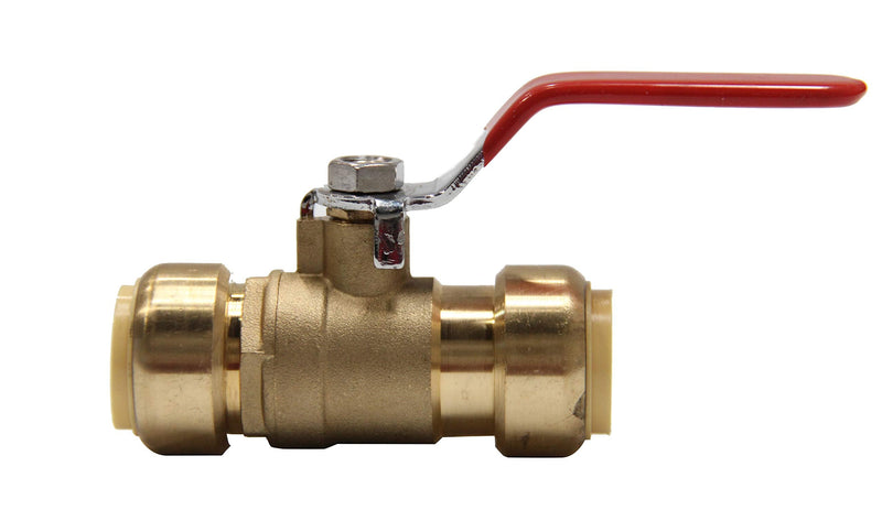 [Australia - AusPower] - (Pack of 2) EFIELD 1/2 Inch Push-Fit Full Port Ball Valve for Hot and Cold Water with a Disconnect Clip,Brass UPC Certified 1/2 Inch(Pack of 2) 