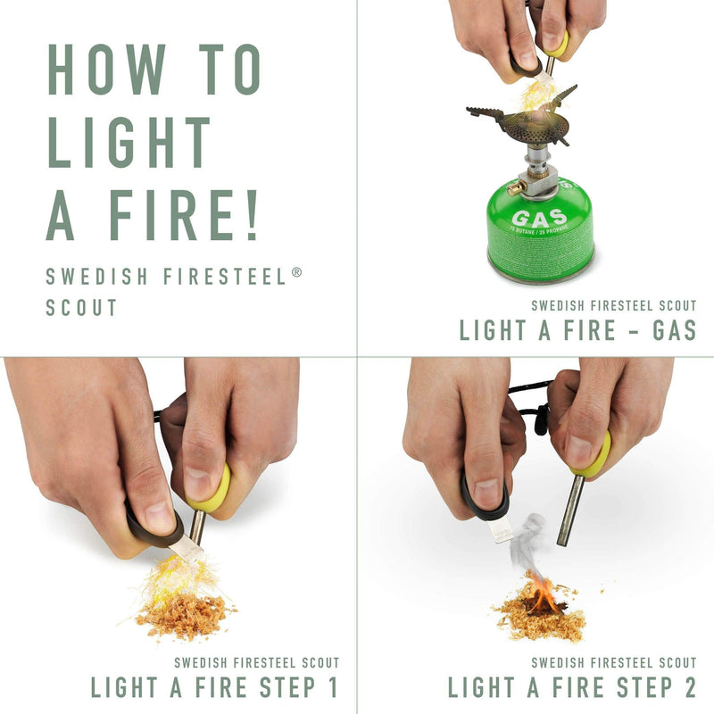 [Australia - AusPower] - Light my Fire Ferro Rod Fire Starter - Flint and Steel Fire Starter Kit - Magnesium Fire Starter 1/4" Diameter - 3000 Strikes - Fire Starter Survival with Emergency Whistle - Fire Steel Ferro Rod Cocoshell 