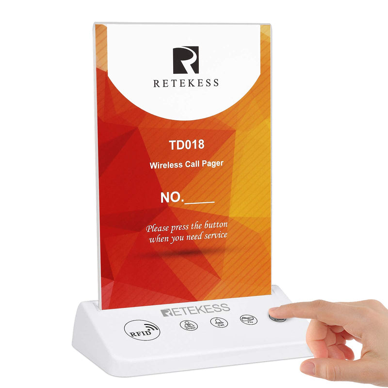 [Australia - AusPower] - Retekess TD018 Call Button Pager,Restaurant Calling System,Add RFID Cards, PC Material for Restaurant,Clubs,Bar,KTV,Business,Coffee Shop 