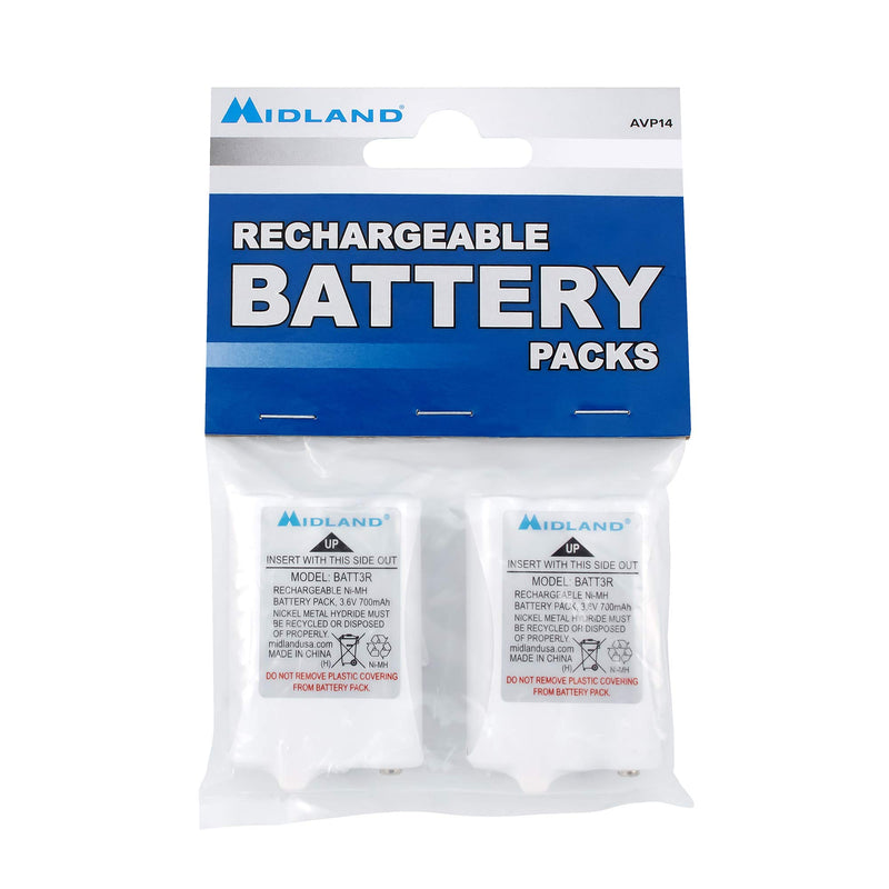[Australia - AusPower] - Midland Rechargeable Battery for LXT600, T50 T60, White, 3.15x 2.3X 0.5 