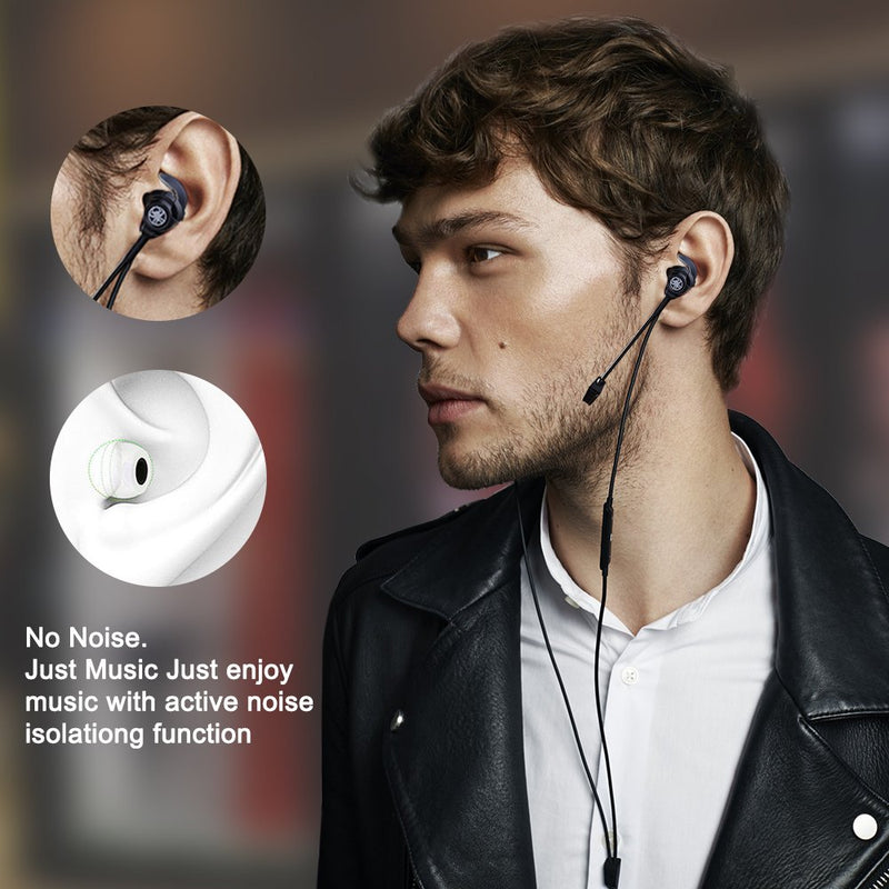 [Australia - AusPower] - Wired Gaming Earphone with Adjustable Mic for PS4,Laptop Computer, Cellphone, DLAND E-Sport Earburds with Portable Earphone Bags, Snug Soft Design, Inline Controls for Hands-Free Calling. (Black) Black 