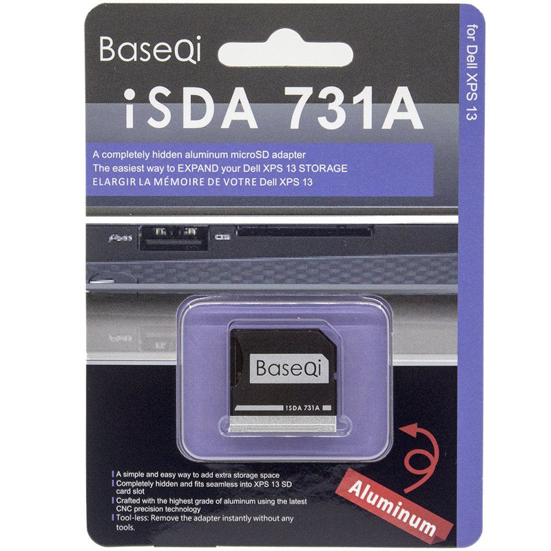 [Australia - AusPower] - BASEQI Aluminum microSD Adapter for Dell XPS 13" 