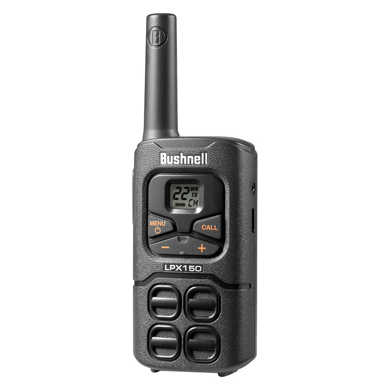 [Australia - AusPower] - New Bushnell LPX150 Walkie Talkie Radio - Reliable Quality, Rugged Design, 0.5W Power for 20 Miles of Range, Two Way Radios Equipped for Wherever Life Takes You (2 Pack) 