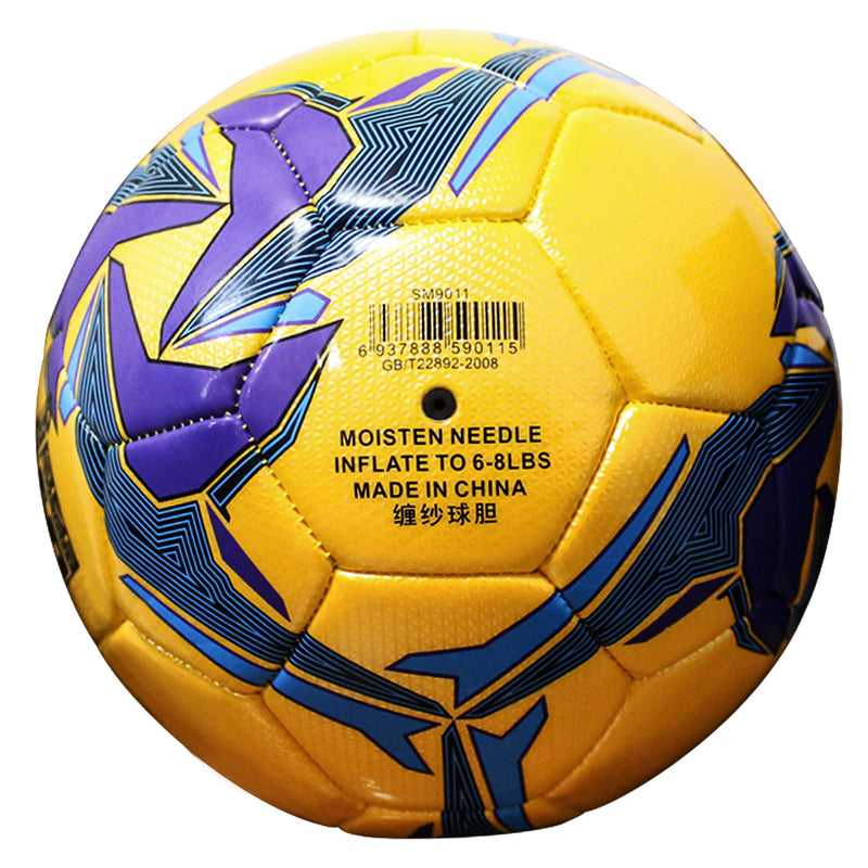 [Australia - AusPower] - Fantecia Soccer Ball with Pump, Official Size 5 Soft Soccer Ball, Children Youth Soccer Balls for Indoor Outdoor Yellow 