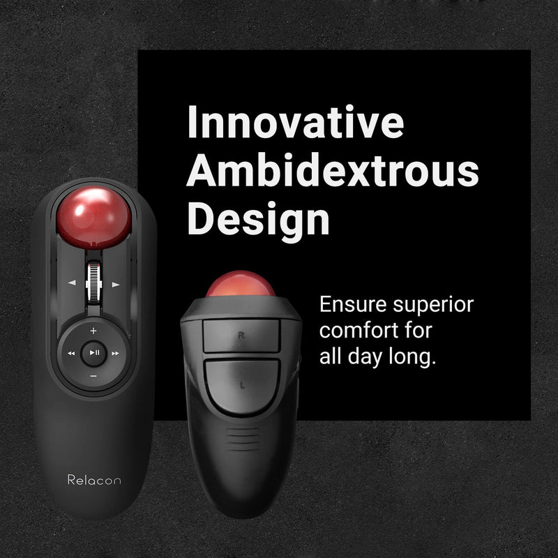 [Australia - AusPower] - ELECOM 2.4GHz Wirelss Handheld Thumb Control Trackball Mouse, Ergonomic Design,10-Button Function with Smooth Tracking, Optical Gaming Sensor, Left Right Handed Mice, for Windows and Mac (M-RT1DRBK 