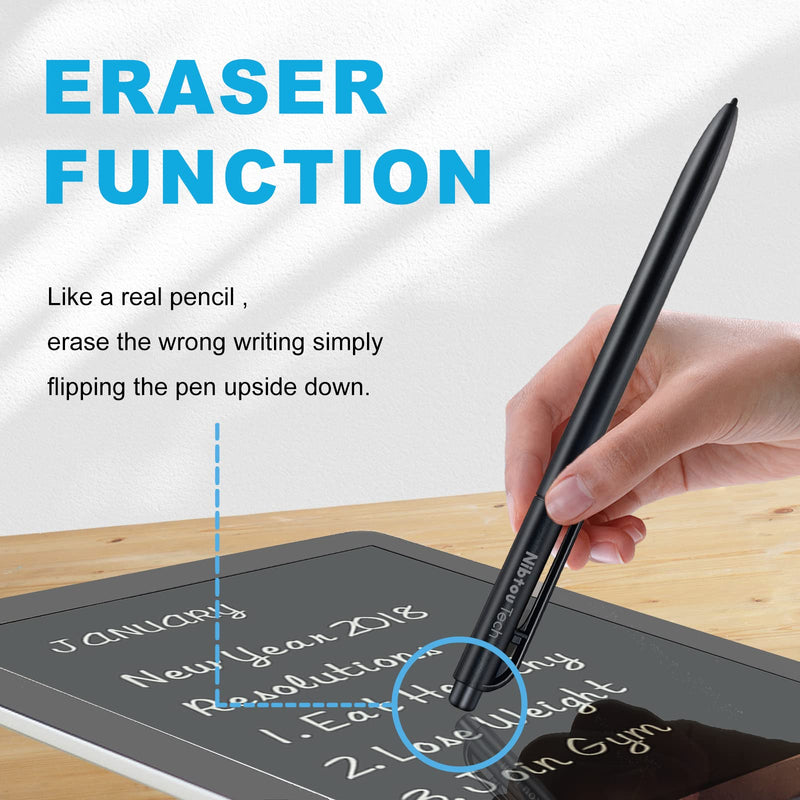 [Australia - AusPower] - NibtouTech NBT08 EMR Stylus with Digital Eraser, 4096 Pressure-Sensitivity, Palm Rejection, Matches Most Samsung Tablet/Remarkable Tablet. 