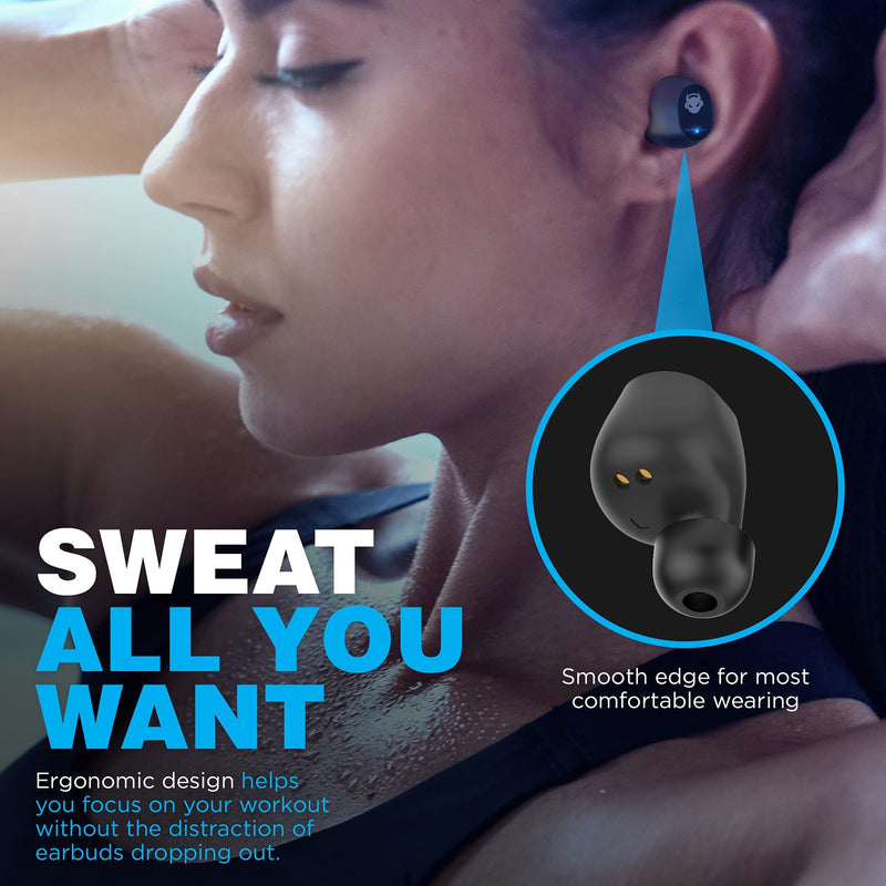 [Australia - AusPower] - True Wireless Earbuds Noise Cancelling With Mic, TWS Stereo Sport Bluetooth Headphones, Portable Charging Case 36 Hrs, Ideal Headset for Business, TV, Sleeping, Computer, iPhone, Android, Xbox One, PC 
