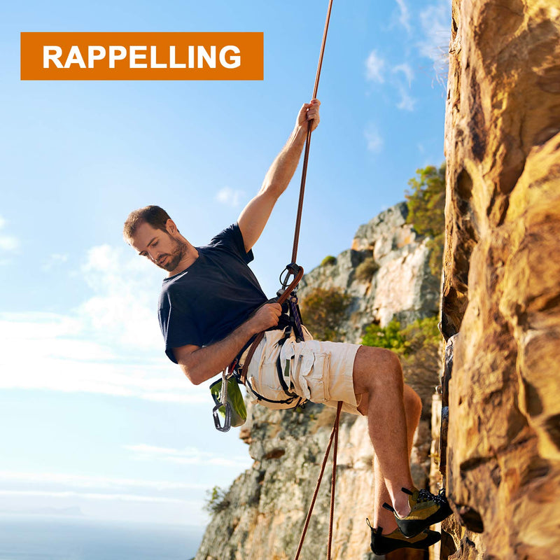 [Australia - AusPower] - Favofit UIAA Certified Climbing Carabiners (Certificate No.: USA 20-5611), 3 Pack, 25KN (5620 lbs) Heavy Duty Large Locking Carabiner Clips for Rock/Ice Climbing Rappelling Rescue Swing etc, Black 