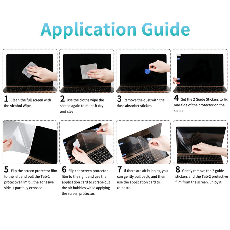 [Australia - AusPower] - 2 Pack 14 inch Anti Glare Laptop Screen Protector, Anti Scratch & Anti Fingerprint Screen Filter Compatible with 14" HP/DELL/ASUS/Acer/Samsung/Lenovo/Toshiba with 16:9 Aspect Ratio Laptop 