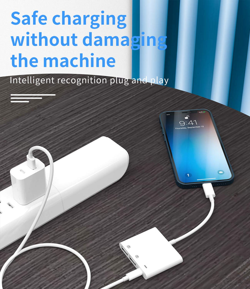 [Australia - AusPower] - Apple Certified Lightning Male to USB Female Adapter OTG and Charger Cable for iPhone 11 12 Mini max pro xs xr x se 7 8plus Ipad air A Camera Memory Stick Flash Drive Cord Converter Charging Splitter 