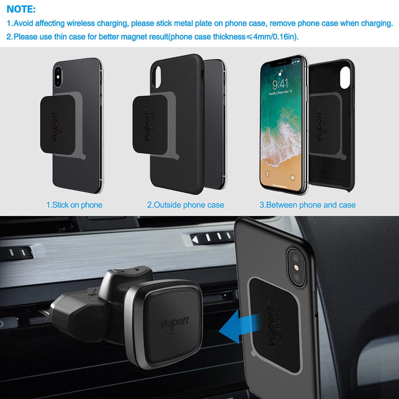 [Australia - AusPower] - CD Slot Magnetic Phone Car Mount, volport Universal 360 Magnet CD Player Mount Cell Phone Holder for Any Cell Phone, Mini Tablets, GPS, iPhone 13 12 11 Pro Max Mini Series, Samsung Galaxy, etc. 