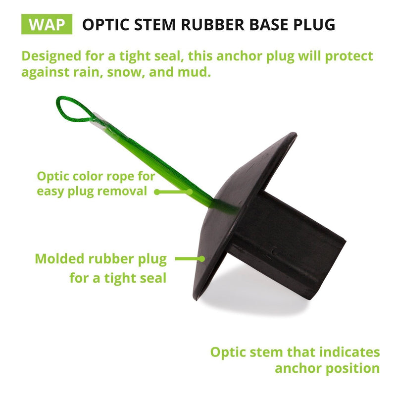 [Australia - AusPower] - Champion Sports Black Rubber Baseball Anchor Plug Base Plug with Easy View Optic Stem and Rope 