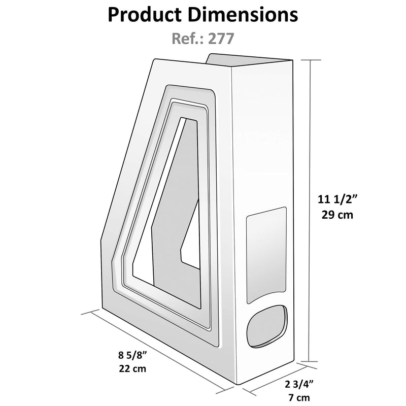 [Australia - AusPower] - Acrimet Magazine File Holder Rack Organizer (Plastic) (Solid Red Color) (2 Pack) 