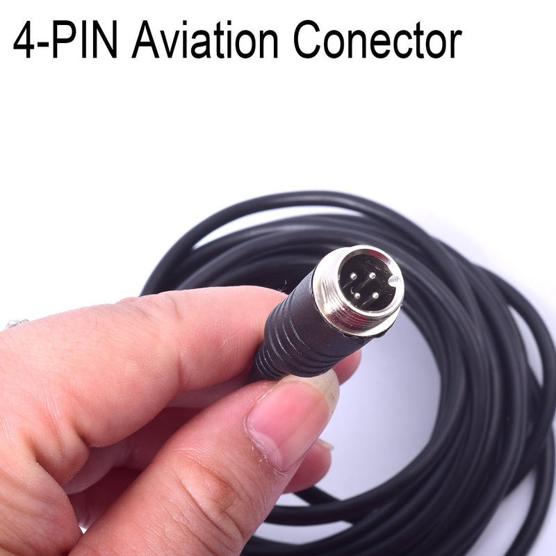 [Australia - AusPower] - 16FT 5M EKYLIN Car Video Extension Cable 4-Pin Aviation Waterproof Shockproof for CCTV Rearview Camera Truck Trailer Camper Bus Motorhome Vehicle Backup Monitor System 5m/16ft 