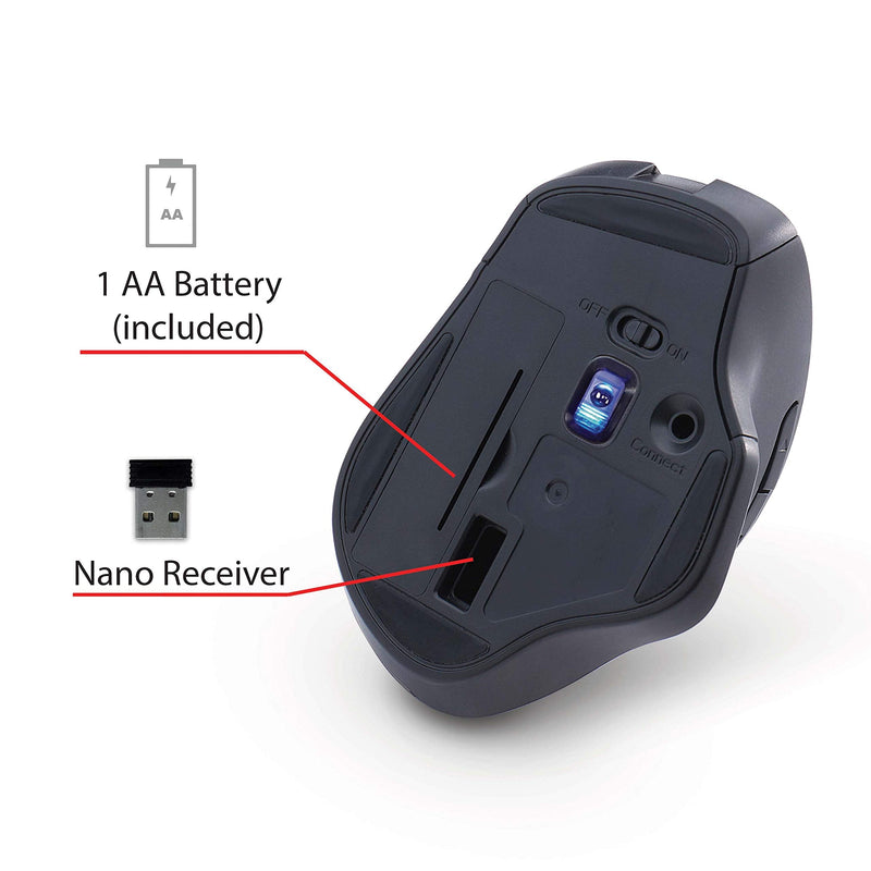 [Australia - AusPower] - Verbatim Silent Ergonomic Wireless Blue LED Mouse - Graphite 